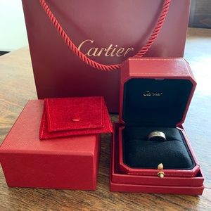 Cartier Love Ring 18k White Gold, 5.5mm Size 48